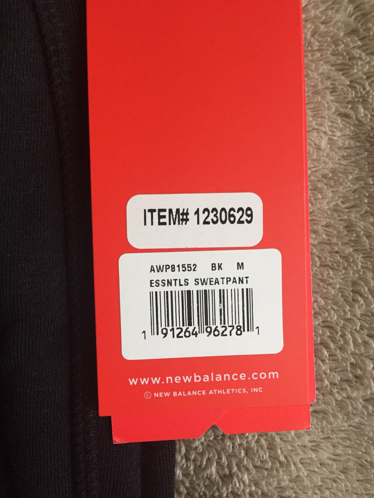 New Balance Women's Essentials Fleece Drawstring Sweatpant (Black, M)