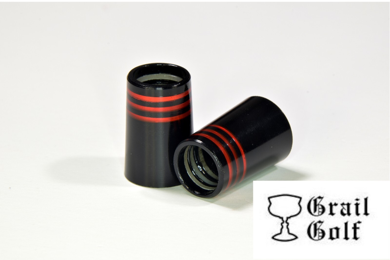 GRAIL GOLF NEW ULTRA-PREM BLACK IRON FERRULES .355 .79" .530OD 3 RED RINGS LOT