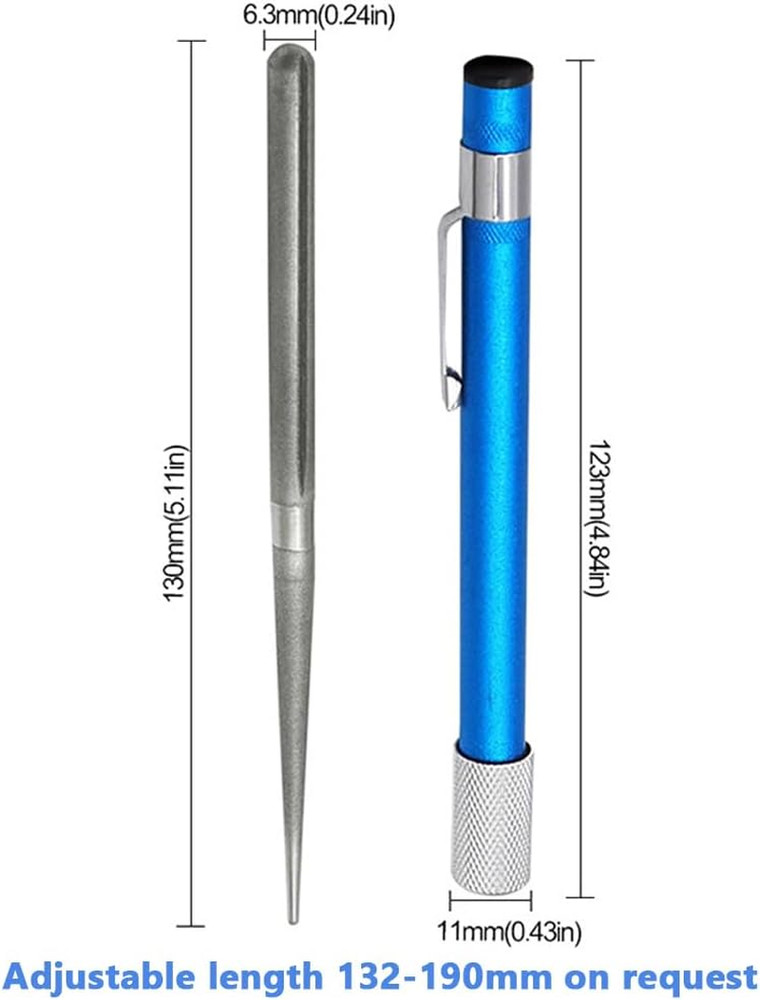 2Pcs Serrated Knife Sharpener, Retractable Diamond Sharpening Rod Multifunctiona