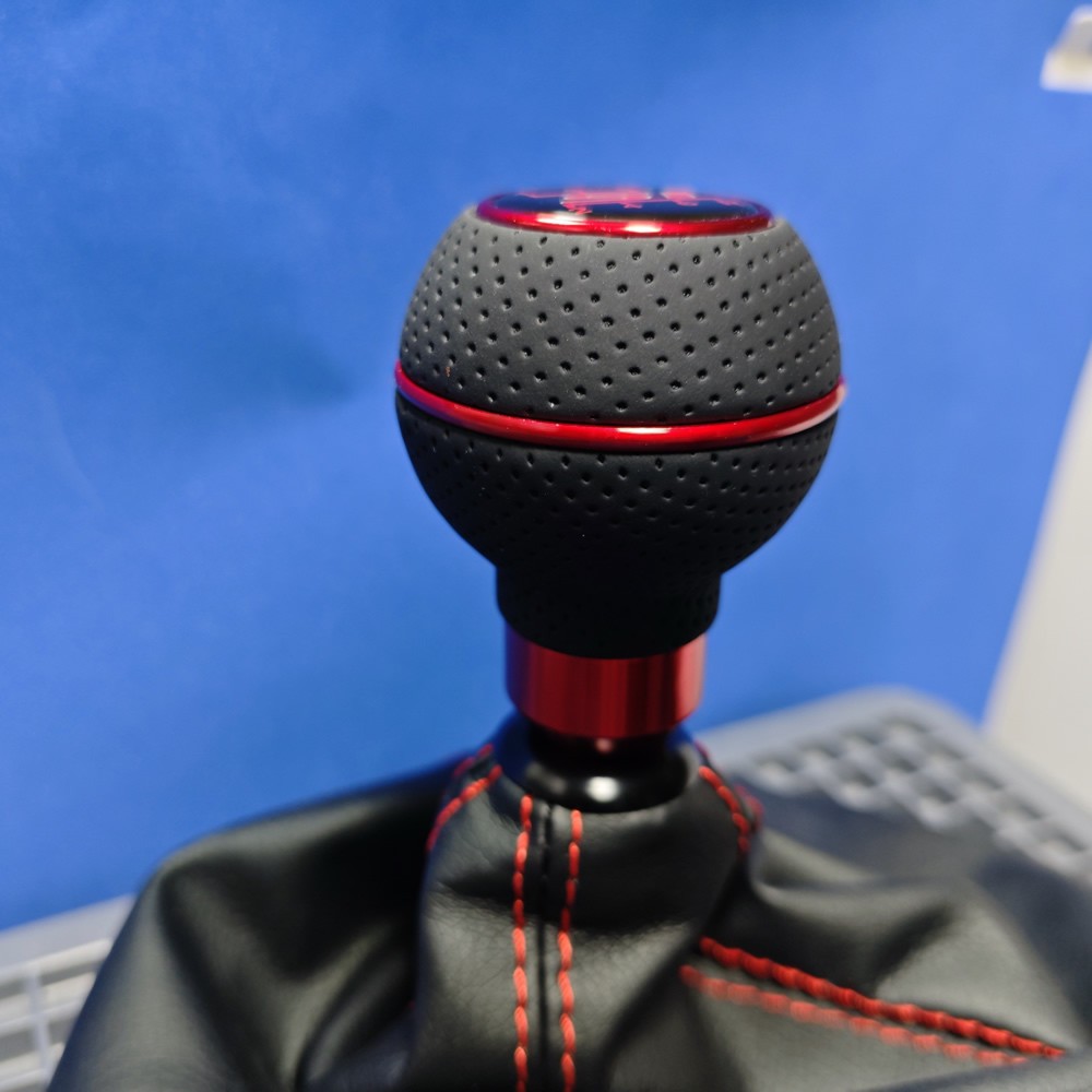 RED SI 6 SPEED JDM LEATHER SHIFT GEAR KNOB for CIVIC MKX MK9 MK11 ACCORD TYPE R