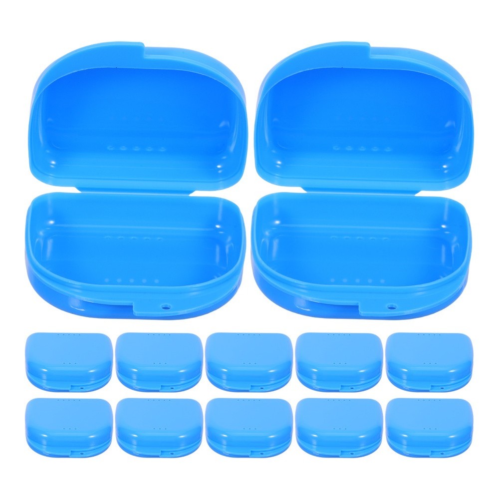 12 Pcs Teeth Cleaning Accessory Braces Storage Container Denture Holders for