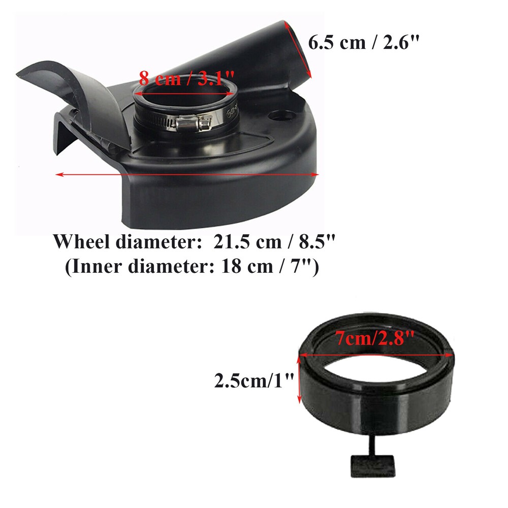 7-Inch Vacuum Dust Shroud for Angle Grinder - Efficient Dust Control Attachments