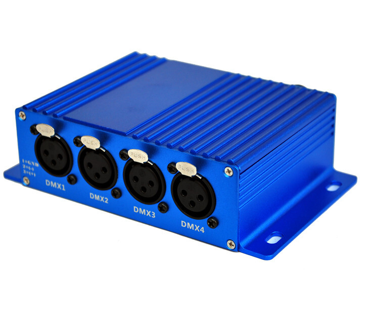DMX512 4 Way ArtNet Ethernet Converter 3PIN Controller Stage Moving Head Light