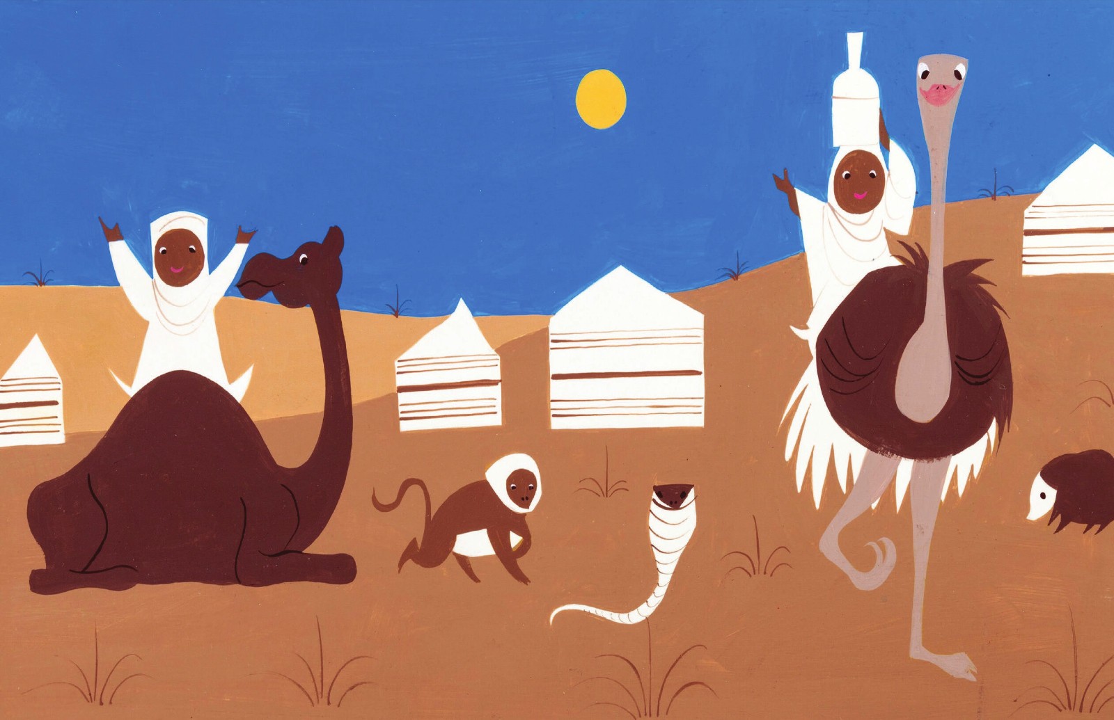 Small World Egypt Matte Poster 11x17 Mary Blair Print