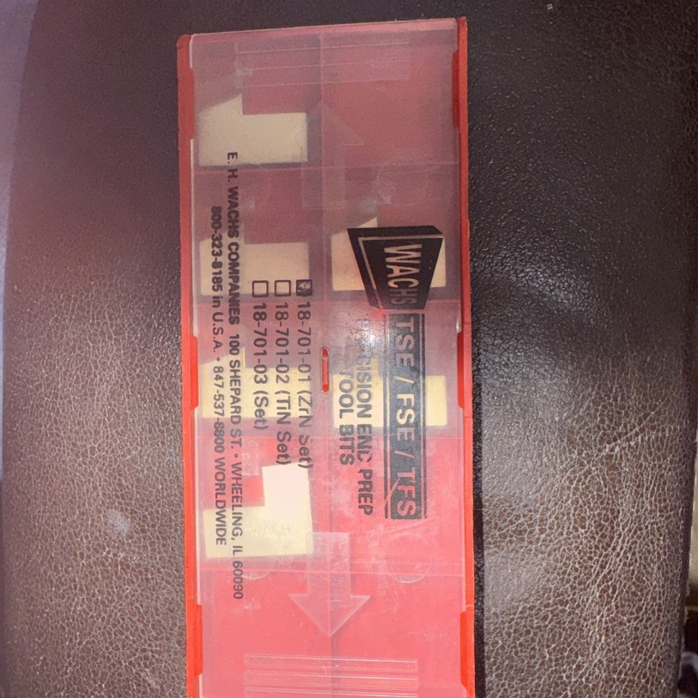 WACHS END PREP TOOL BITS 18-701-01 ZrN set