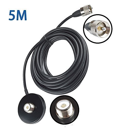 SO239 Mount Magnetic base antenna 5M Cable with PL259 Plug for Car Mobile RADIO