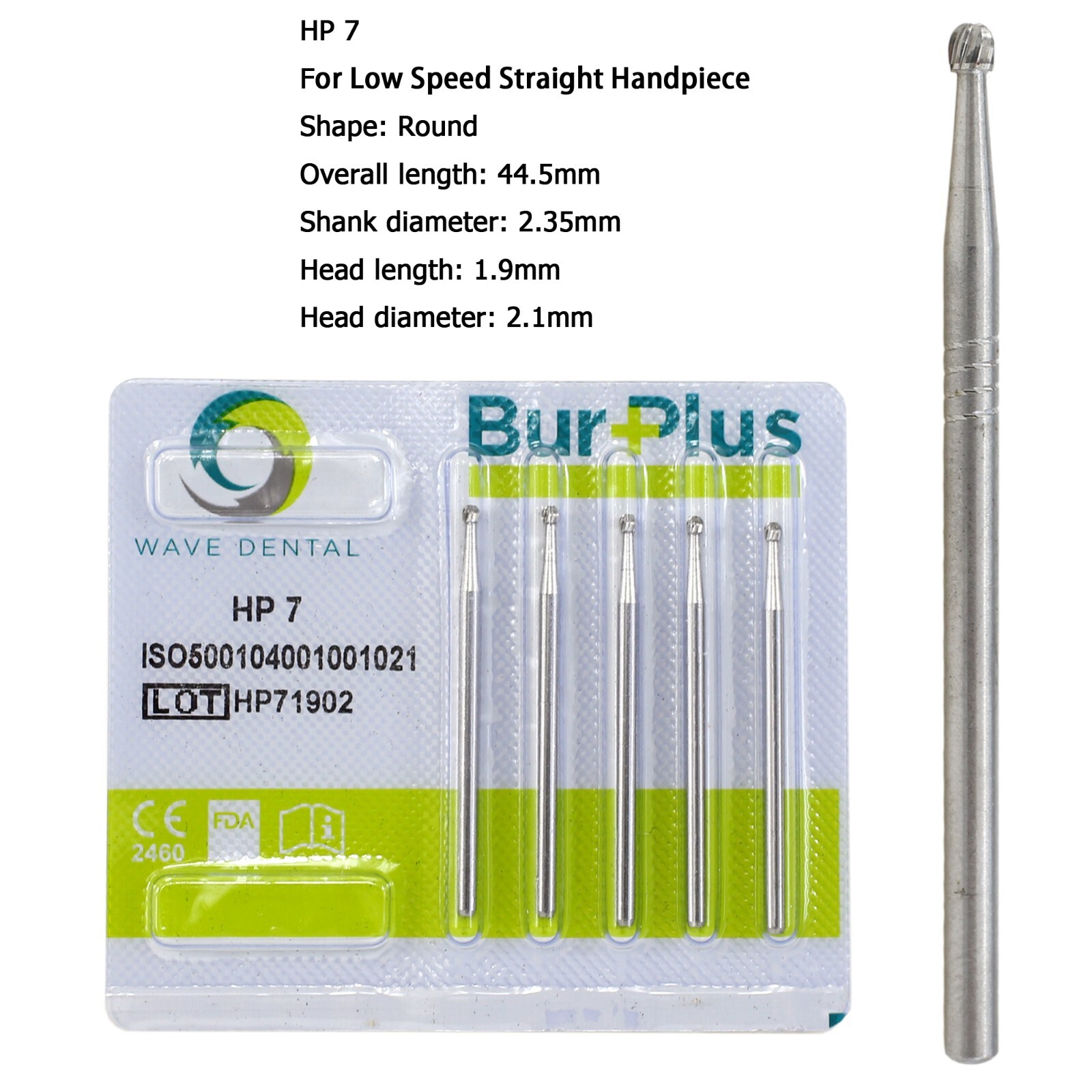 Wave Dental Carbide Burs Round HP Surgical Burs For Straight Handpiece HP 8 557