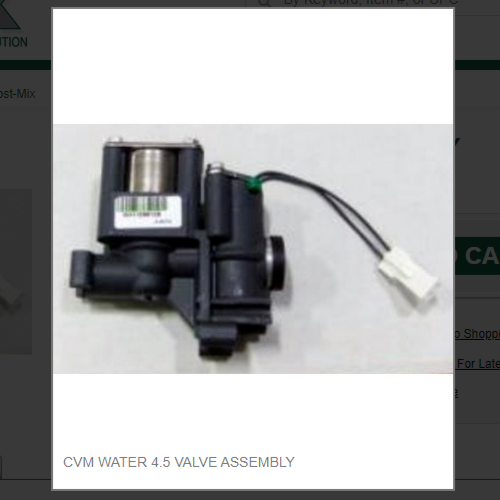 CVM WATER 4.5 VALVE ASSEMBLY # 19-0463/01-SP