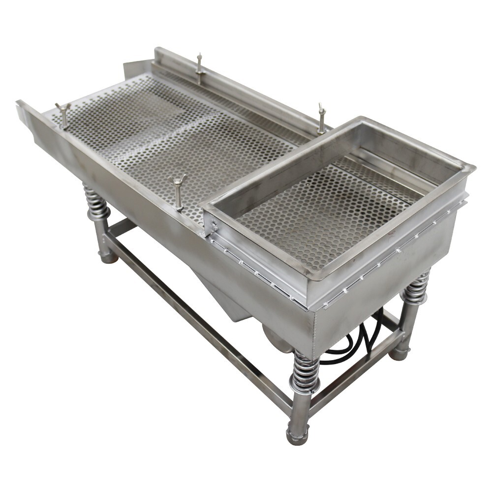 Single Layer Stainless Steel Electric Linear Vibrating Screen Sifter 8mm Screen