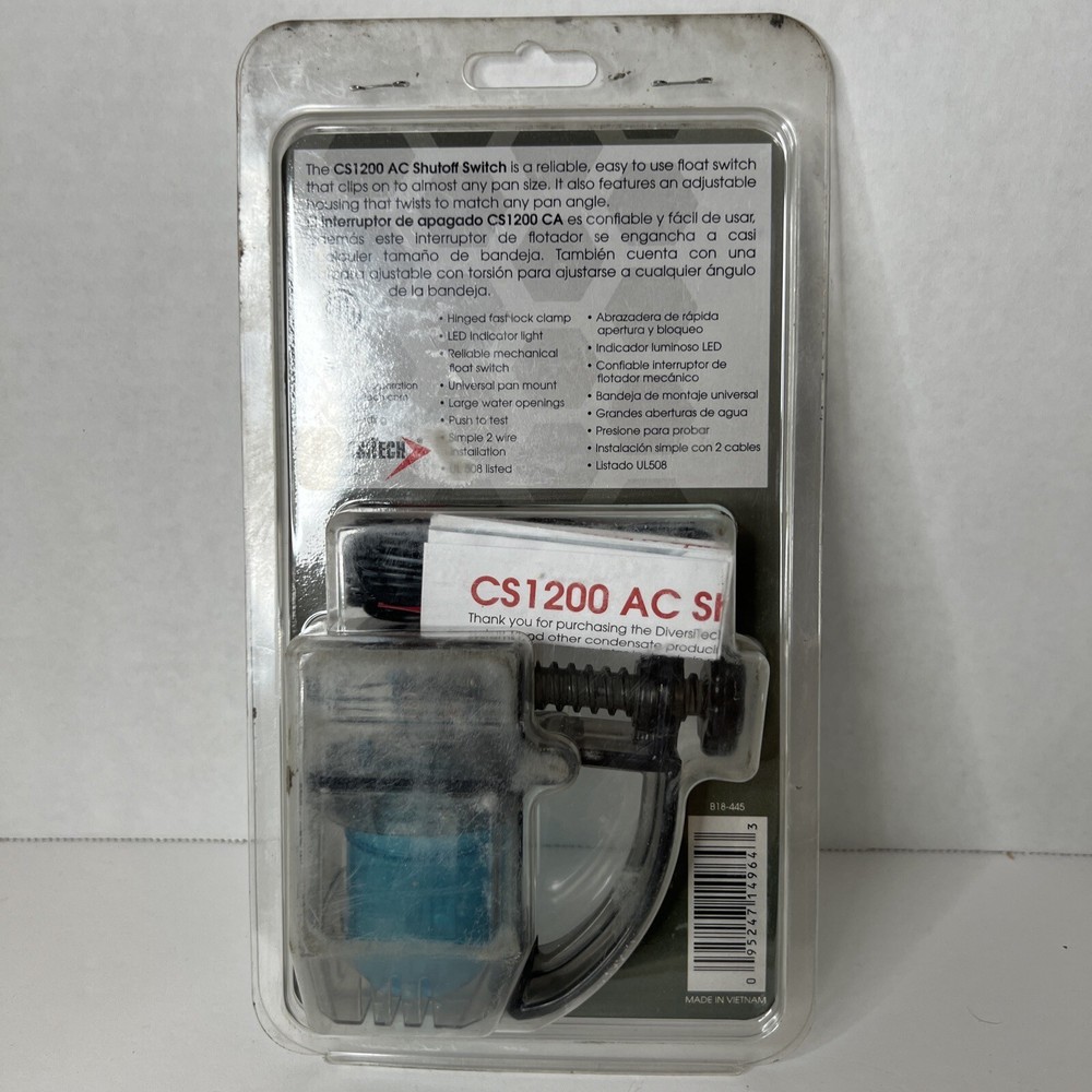 Diversitech CS1200 Multi-Position AC Condensate Shutoff Switch