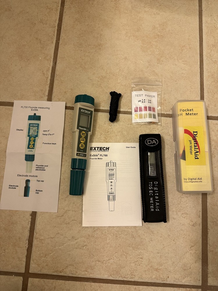 Extech Instruments Exstik FL700 Fluoride Meter with Extra DigitalAid PH Meters