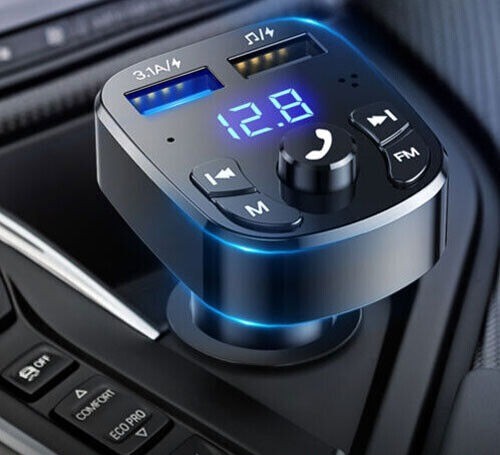 Bluetooth 5.0 Transmitter Car Wireless FM Adapter 2USB PD Charger AUX Hands-Free