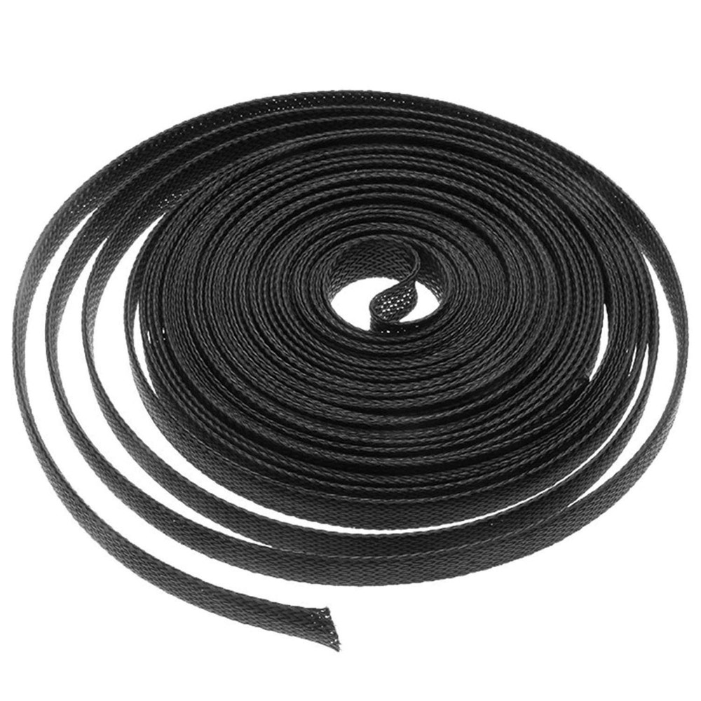Braided Wire Sleeve 16.4ft 1/4 Inch Flameretardant Black Expandable Braided Cabl