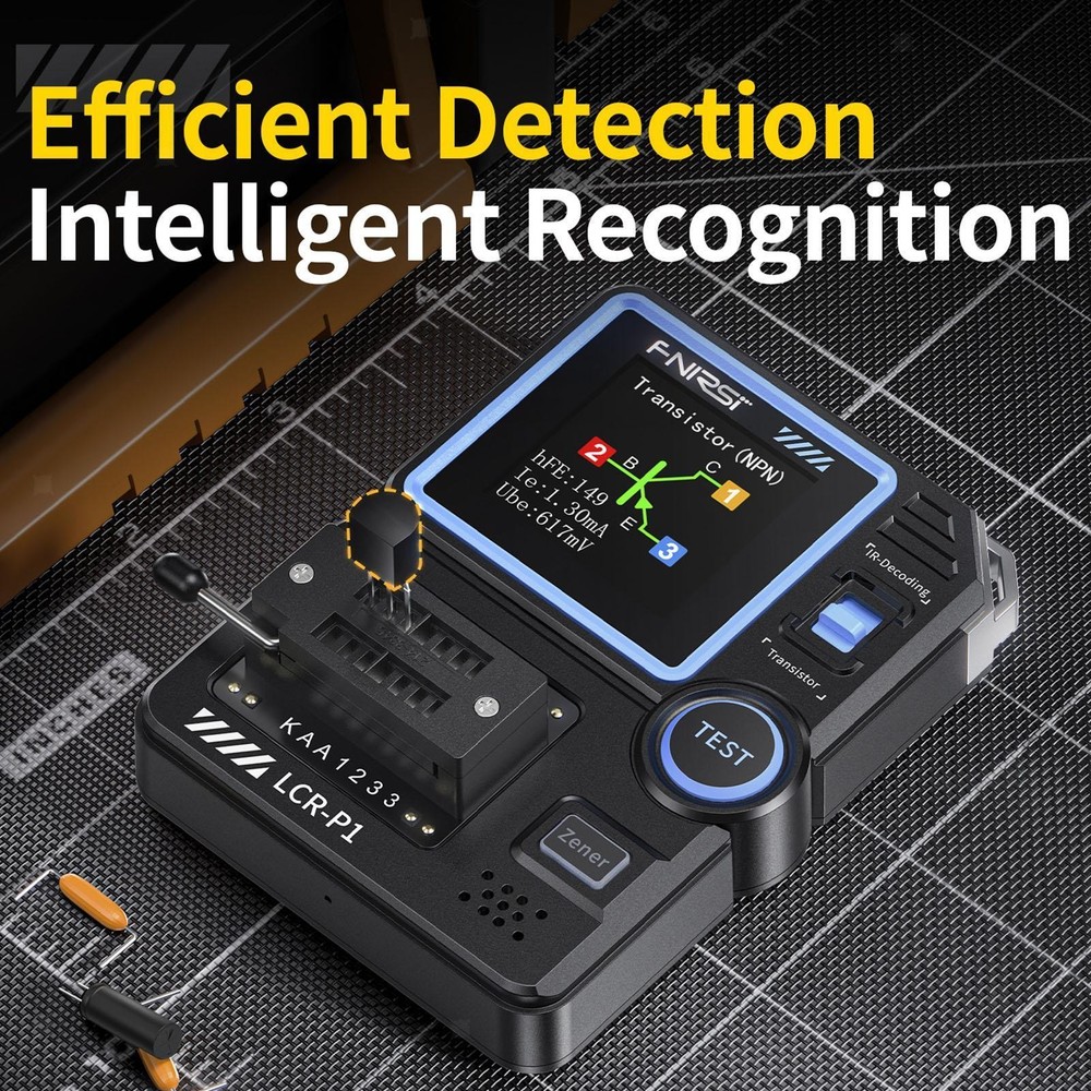 Transistor Tester Kit Electronic Component Tester Sturdy Pocketable Handheld