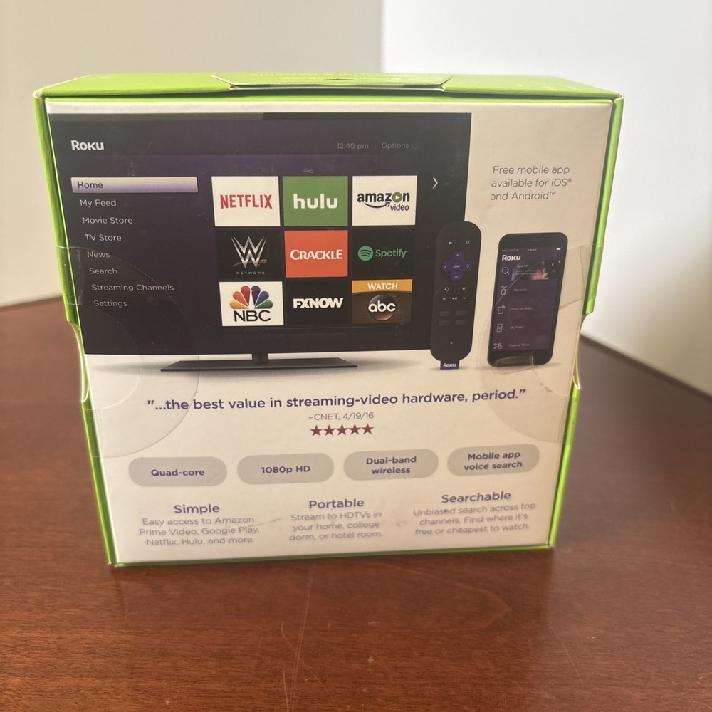 Roku 3600R Streaming Stick Powerful Portable