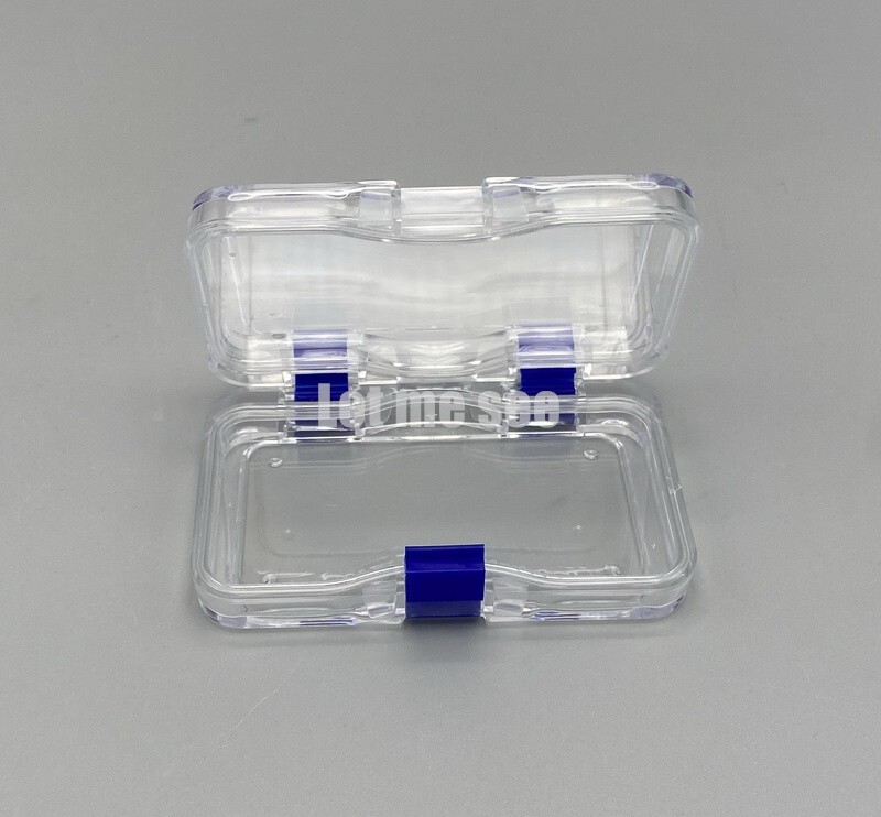 Hinged Display Box Clear Membrane Storage Boxes Jewelry False Teeth Case 10pcs