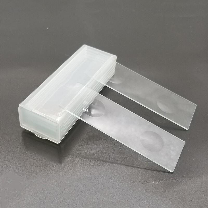 5 pcs Reusable Laboratorial Double Concave Biological Microscope Glass Slides