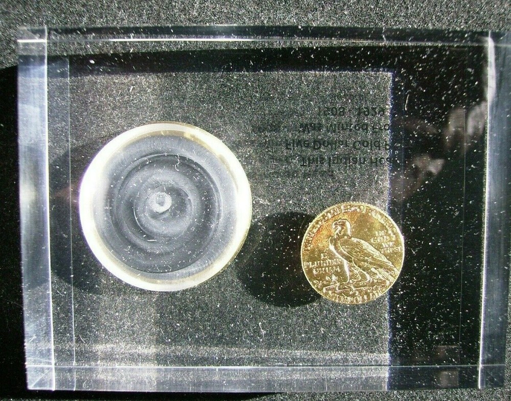 Numismatic Paperweight with Clock