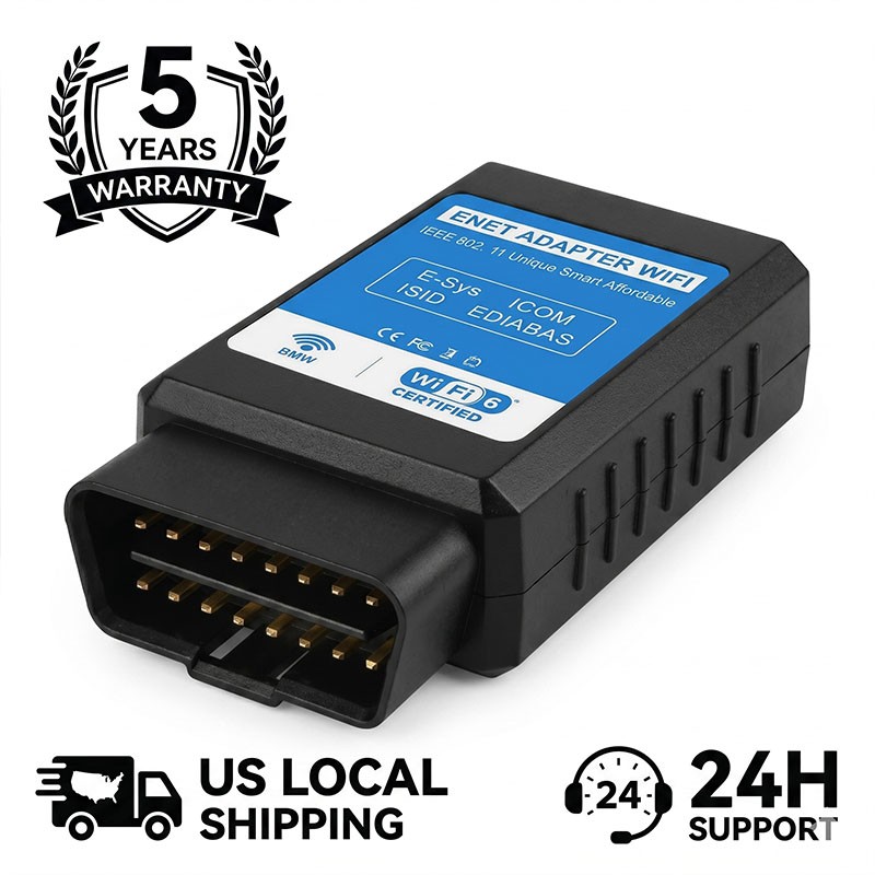 ENET WiFi OBD2 Adapter BMW F G I BimmerCode BM3 MHD Coding Tool iOS Android
