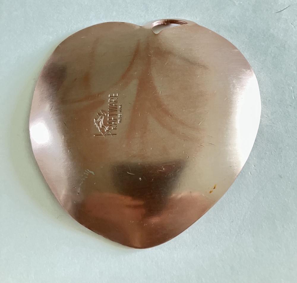 Vintage Kraftware Solid Copper Leaf Dish Read