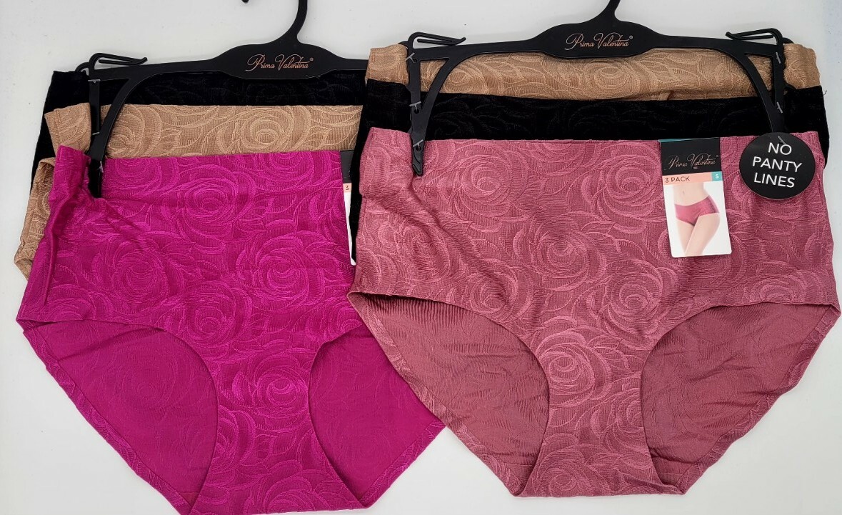 PRIMA VALENTINA MICROFIBER NO PANTY LINES BRIEF PANTIES, Prima Valentina Panties