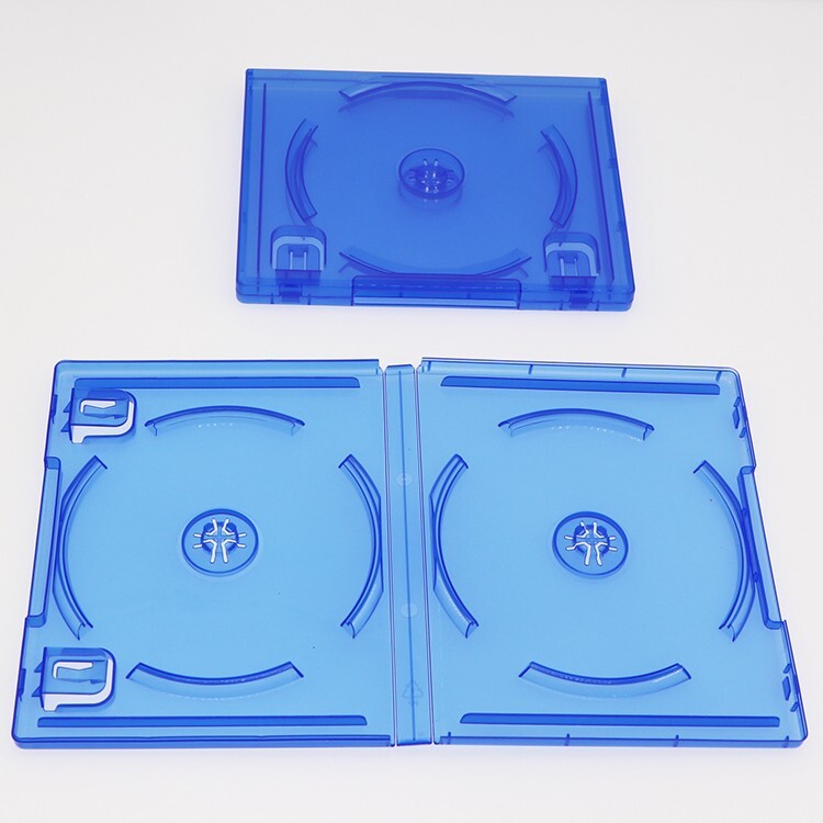 2pcs Blue Double Discs Case Game Cover Replacement Case For Playstation 4 PS4