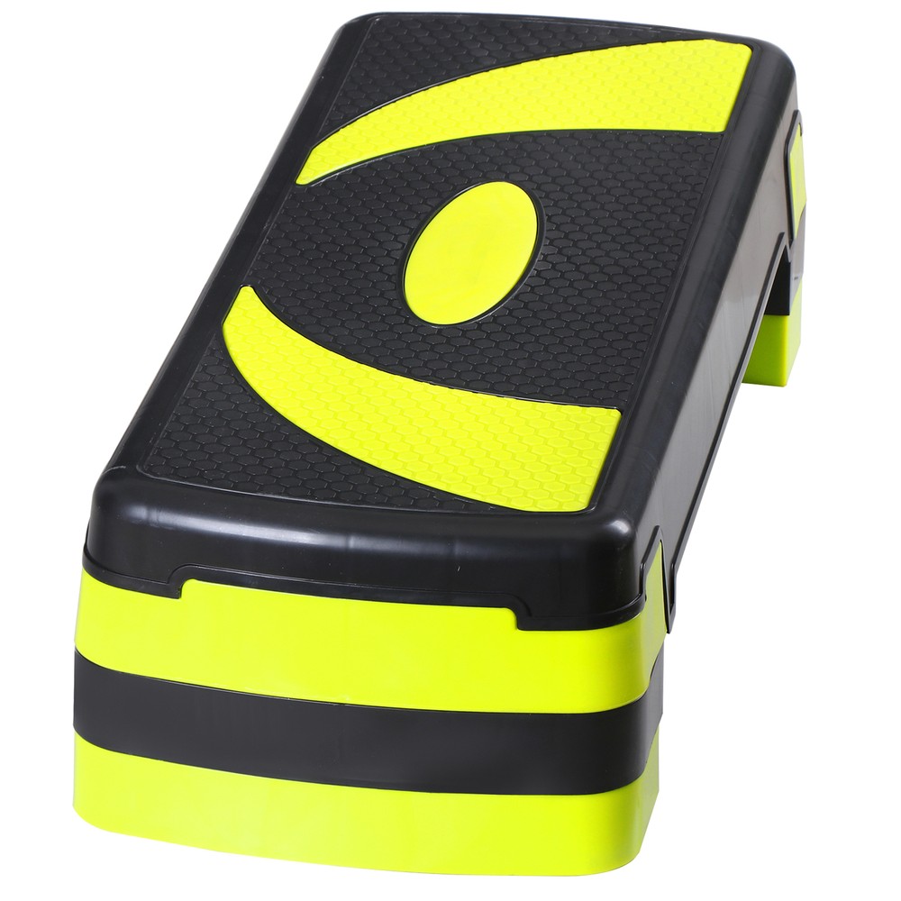 31" Aerobic Step Platform Exercise Stepper Workout Step 4"-6"-8" w/Risers Yellow