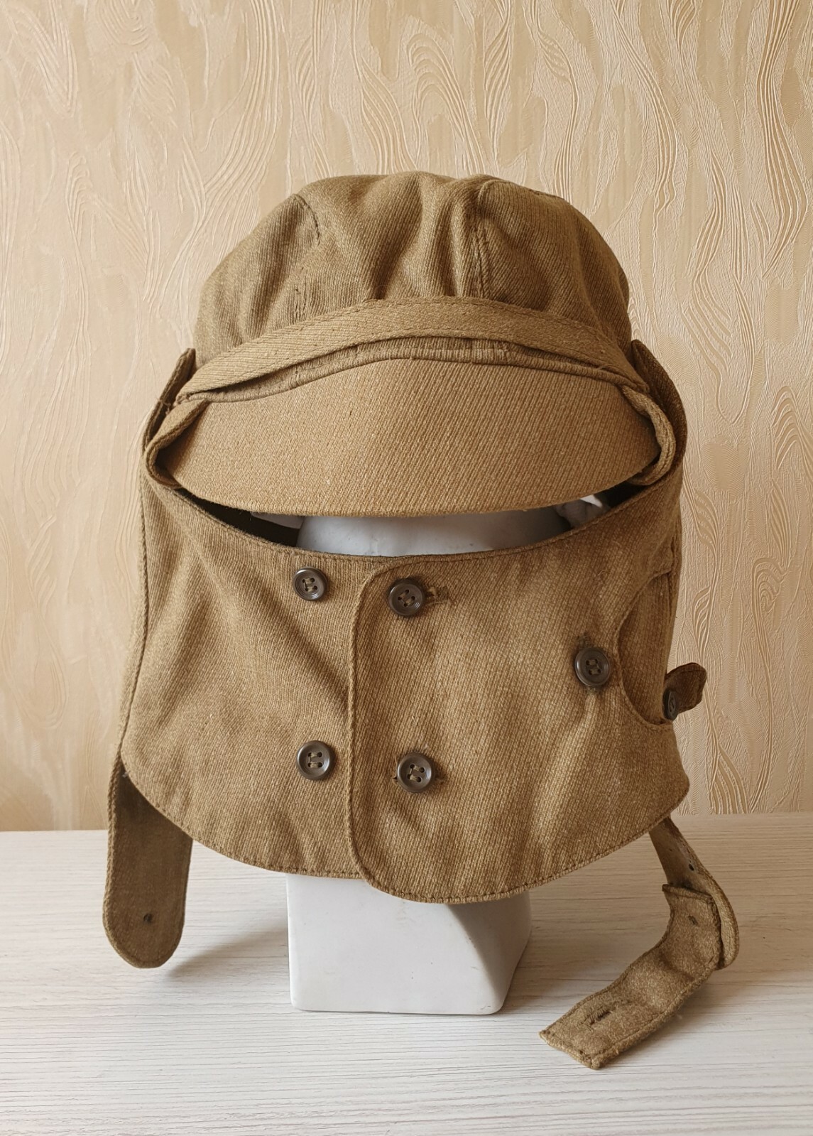 NOS Original Russian Afghanka Hat Cap with Face Cover Afghan War Size - L ( 58 )