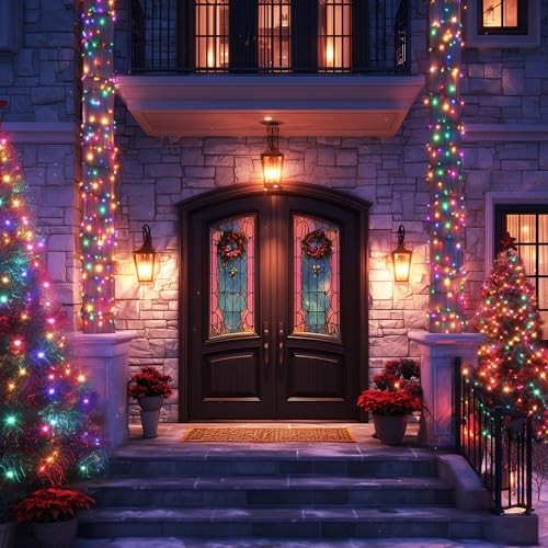 Easter String Lights Outdoor - 100FT 300LED RGB Pastel String Lights with