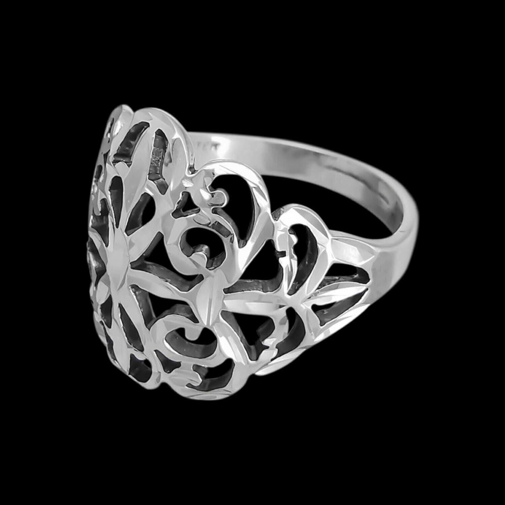 Diamond Cut Large Damask Ring