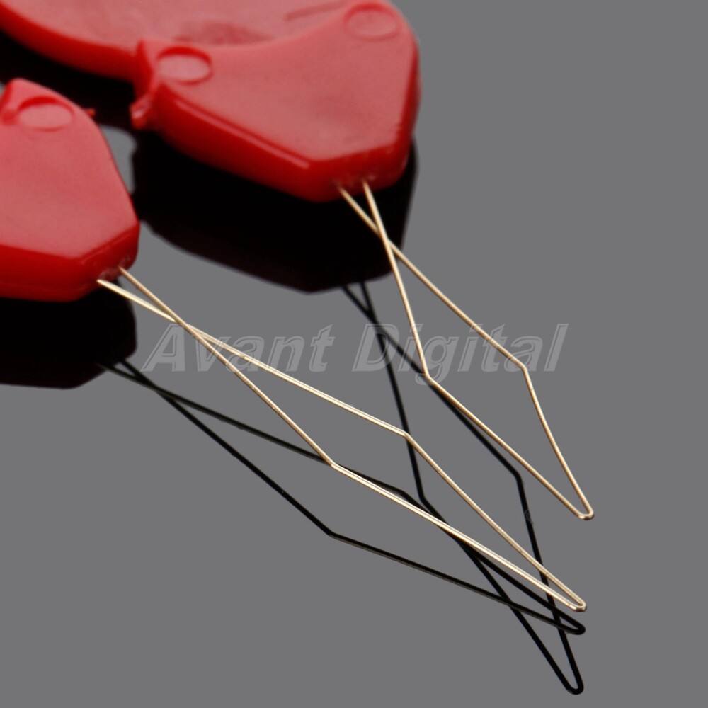 10pcs Thread Guide Knitting Craft Kit Needle Threader Sewing Wire Punch Tools