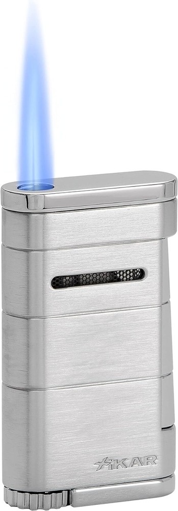 Xikar Allume Single Flame Cigar Lighters, Silver