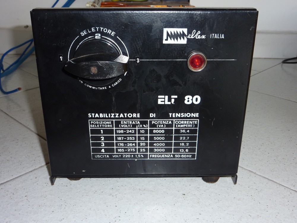 ELT 80 Professional Voltage Stabilizer usable from 3000 to 8000 volts / ampere