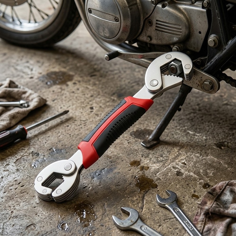 Universal Adjustable Double End Wrench, 6-22mm Quick Ratchet Spanner Tool