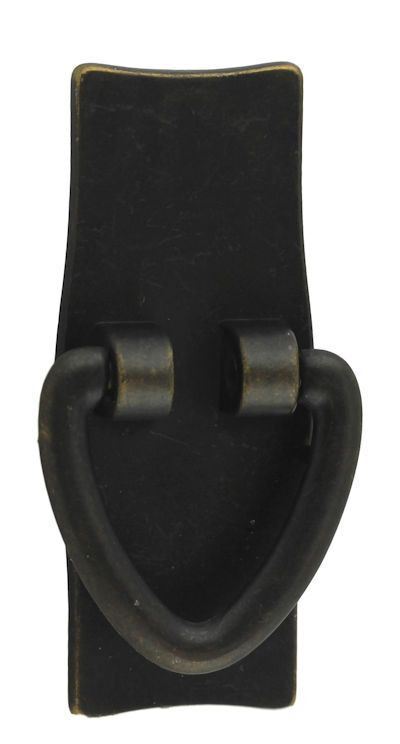 3-3/4" Stickley Style Vertical Pull Dark Antique Brass