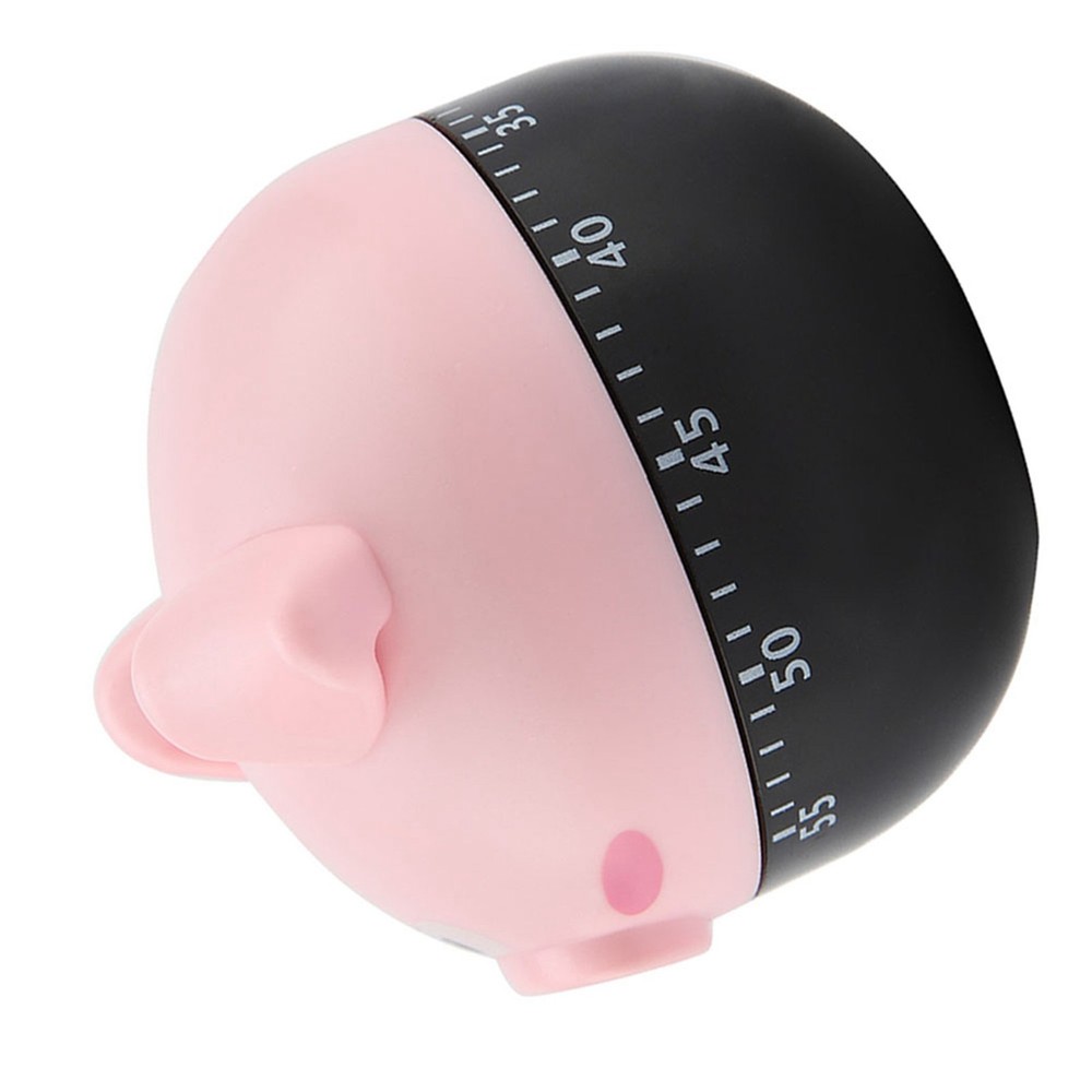 Cartoon Pig Kitchen Mechanical Timer Pink