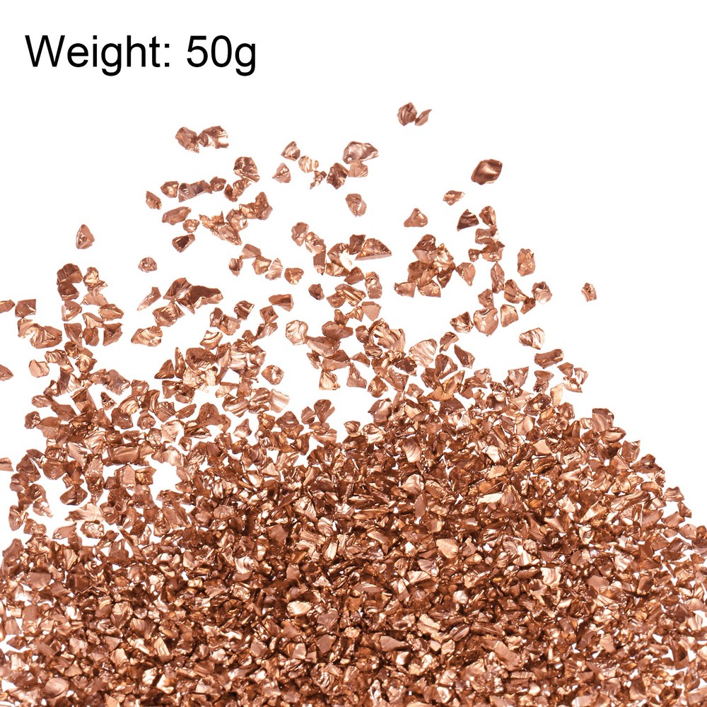 50g Crushed Glass Chips 1-3mm Light Brown