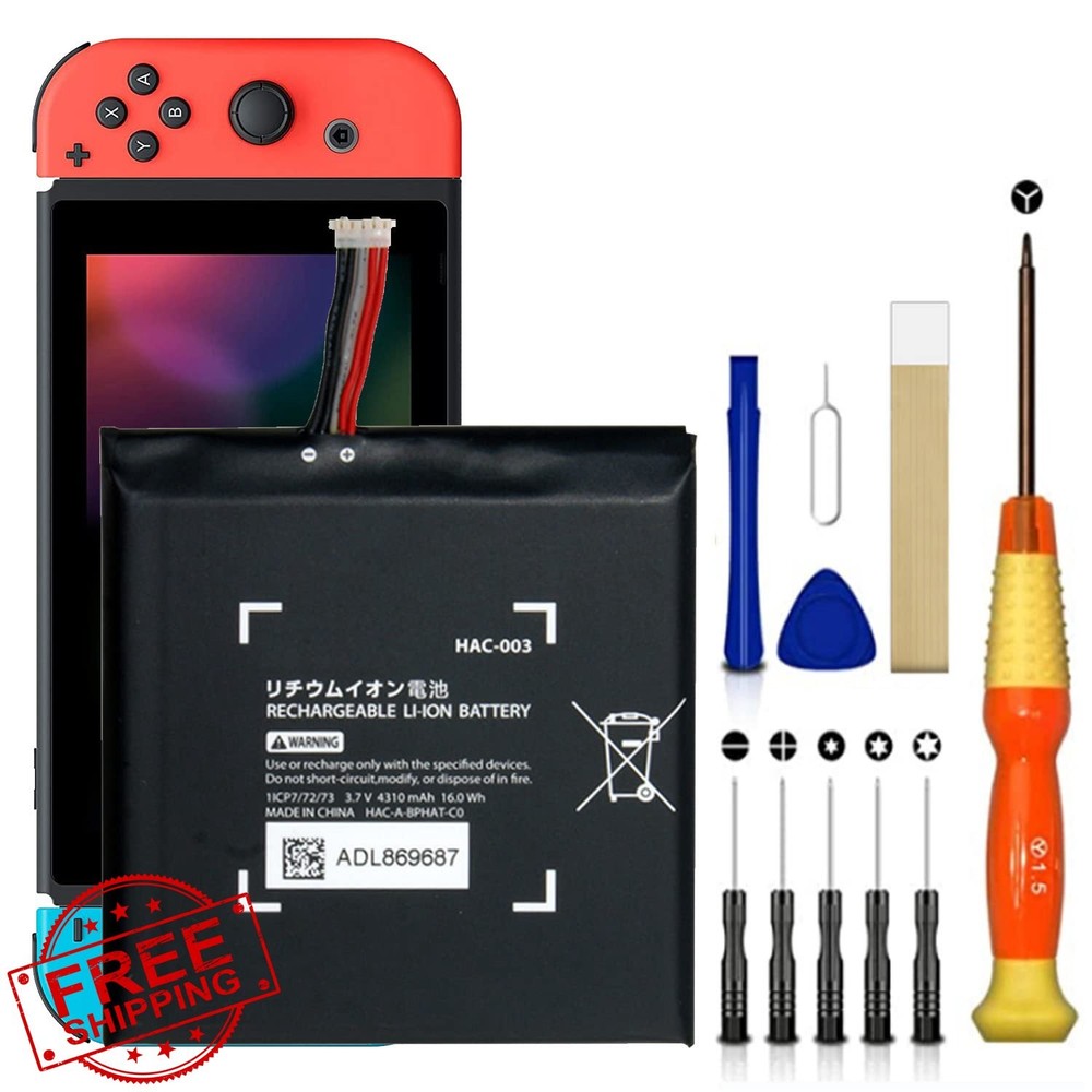 WUHAO Switch OLED Battery Replacement Kit HAC-003