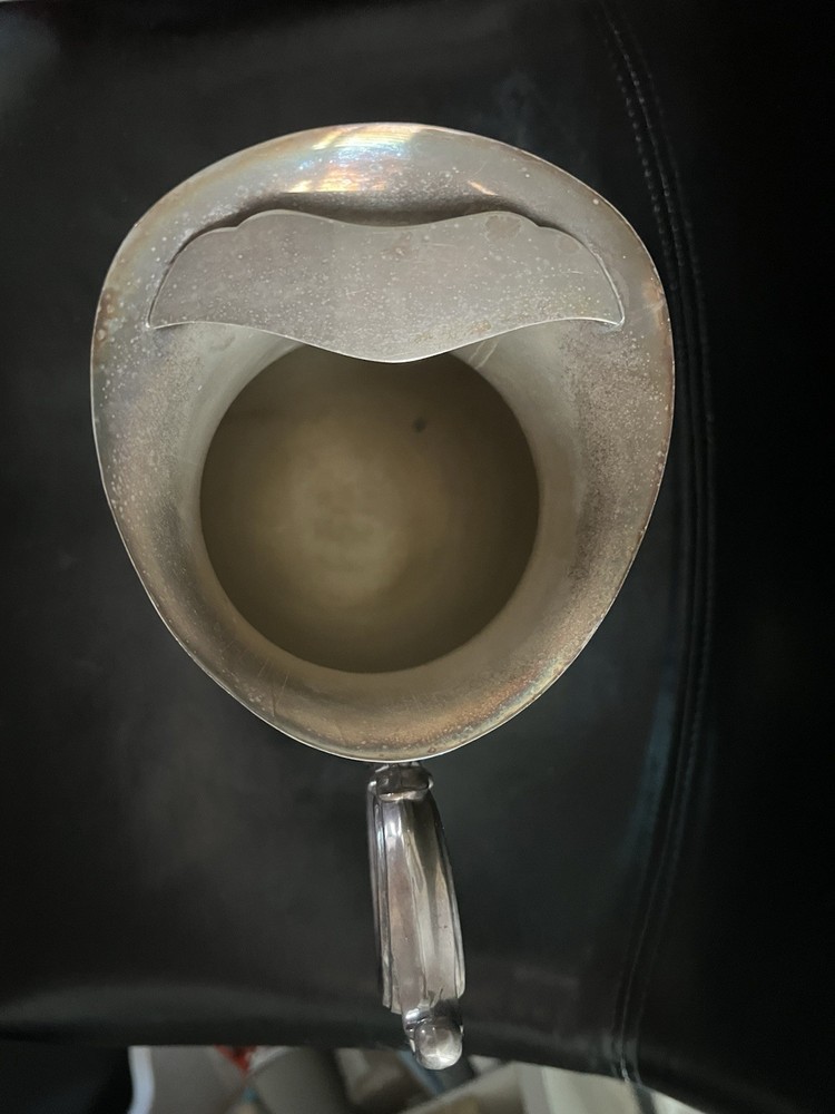 Wm Rogers Silverplate Pitcher Vintage Footed Design 11"