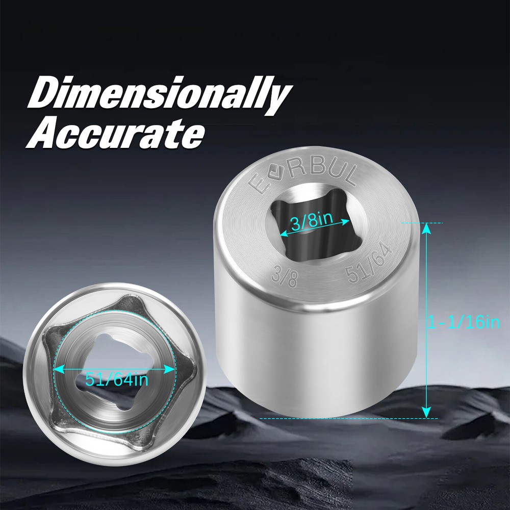 Penta Socket 51/64" 5-Point 3/8" Drive Utility Impact Socket for 5-Point Nuts