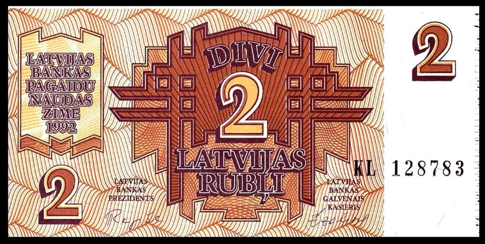 🇱🇻 Latvia, 2 Rubli, 1992, Pick 36, UNC /* First Issue Ex-USSR
