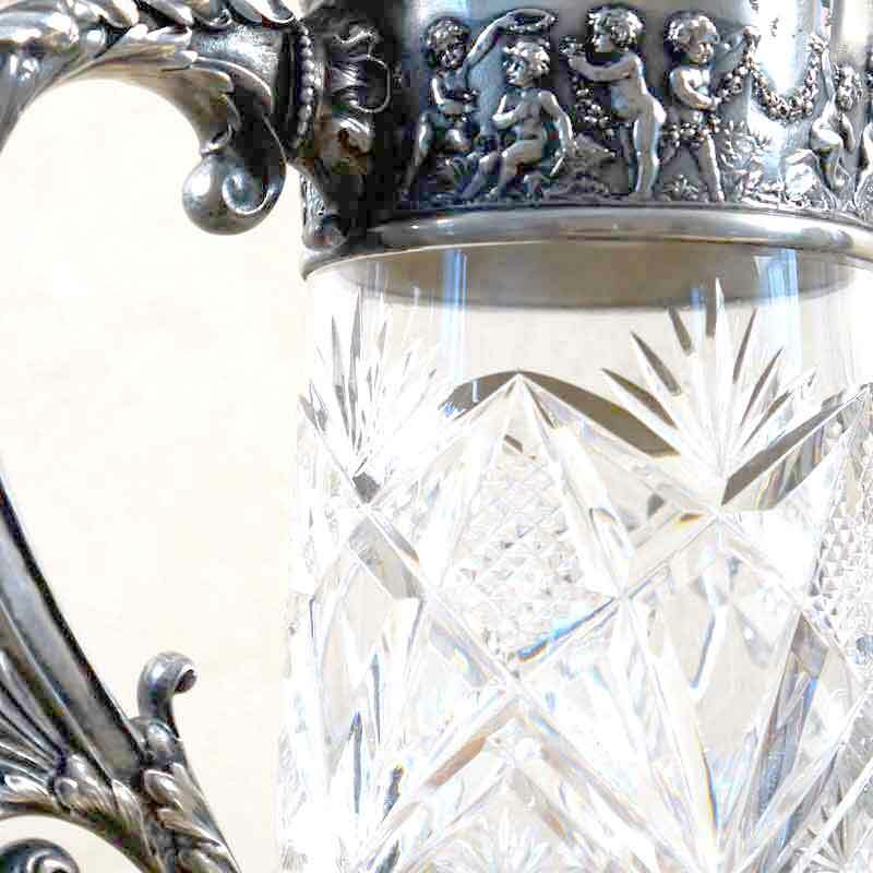 Crystal Silver Gilt Pitcher