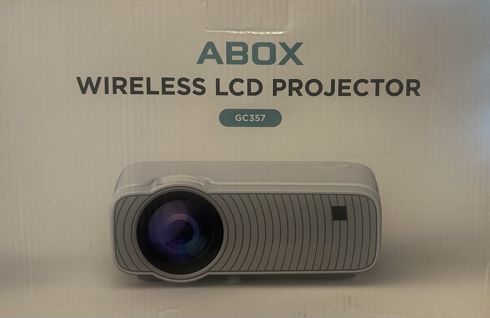 NEW ABOX Wireless LCD (GC357) 1080P Projector, White