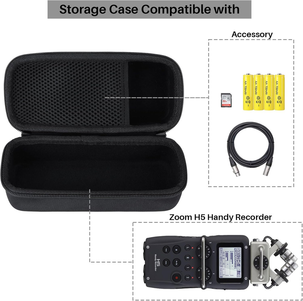 Storage Case Compatable with Zoom H5 Handy Recorder