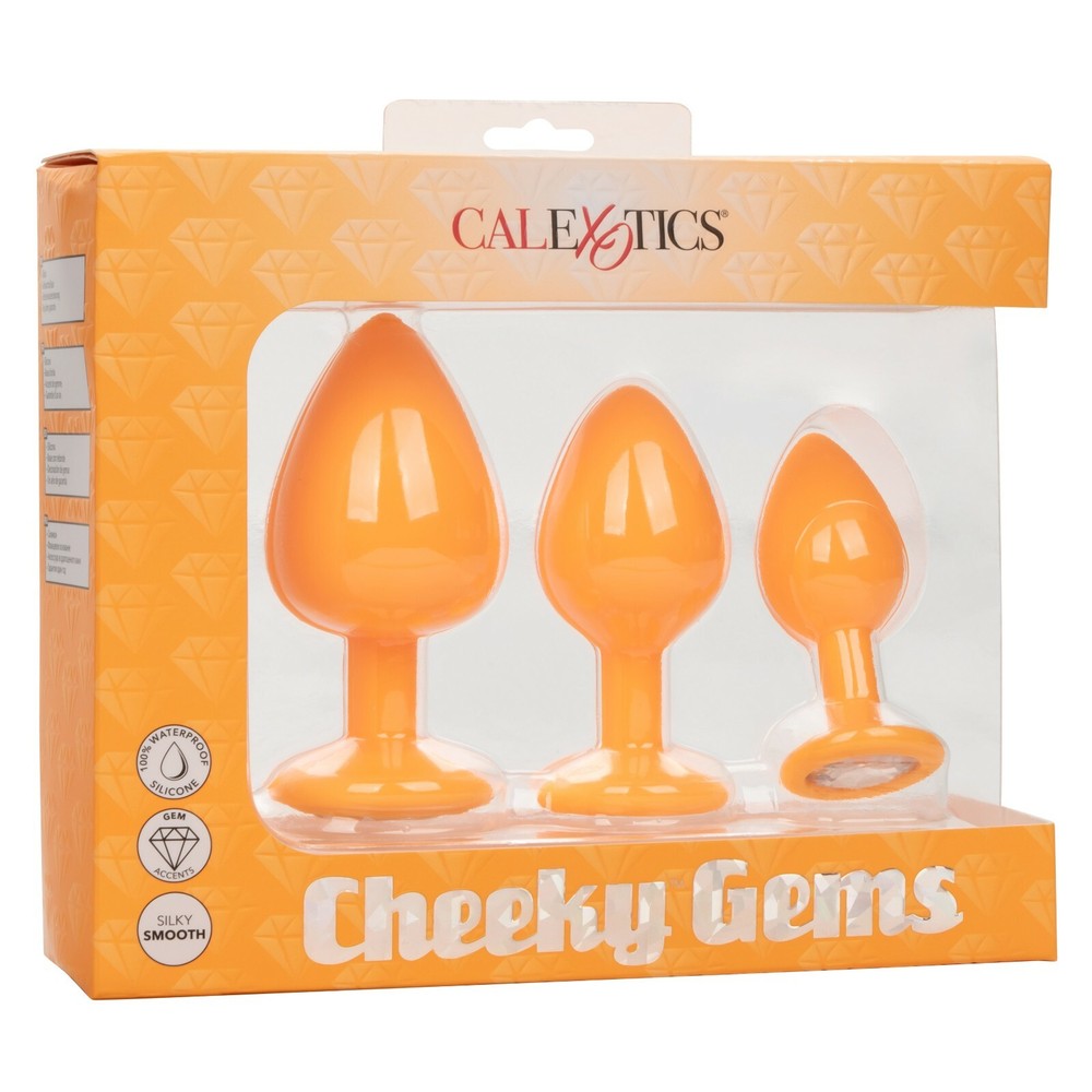 Butt Plug Set Cheeky Gems Orange Anal Expanders