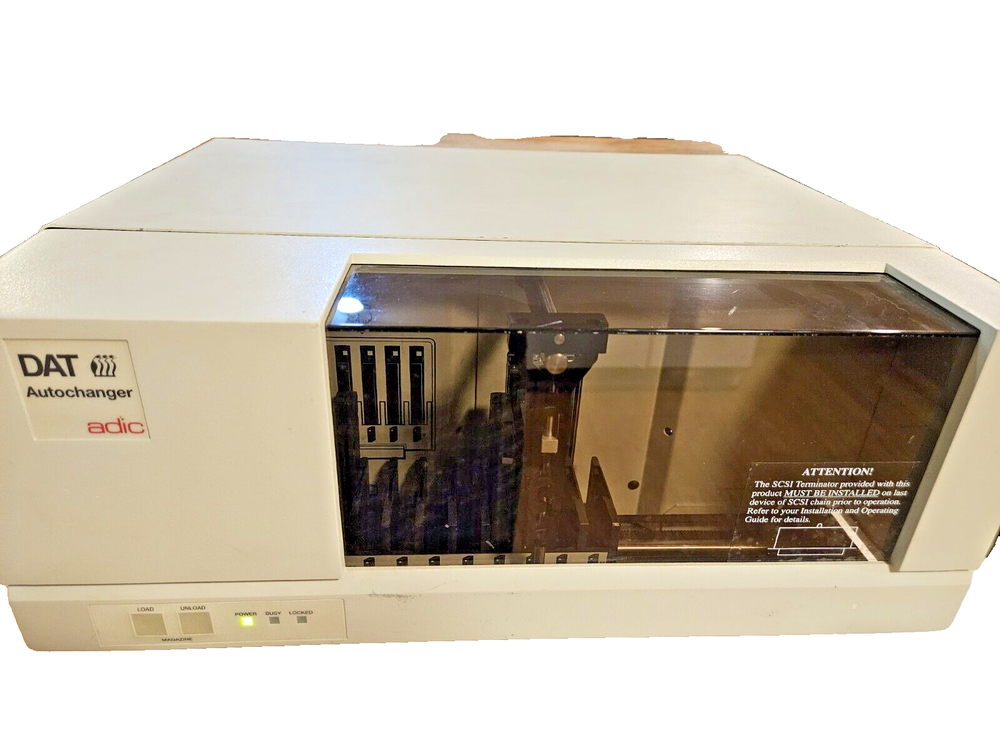 ADIC Dat Autochanger Autoloader Tape Drive with 2 DAT tapes