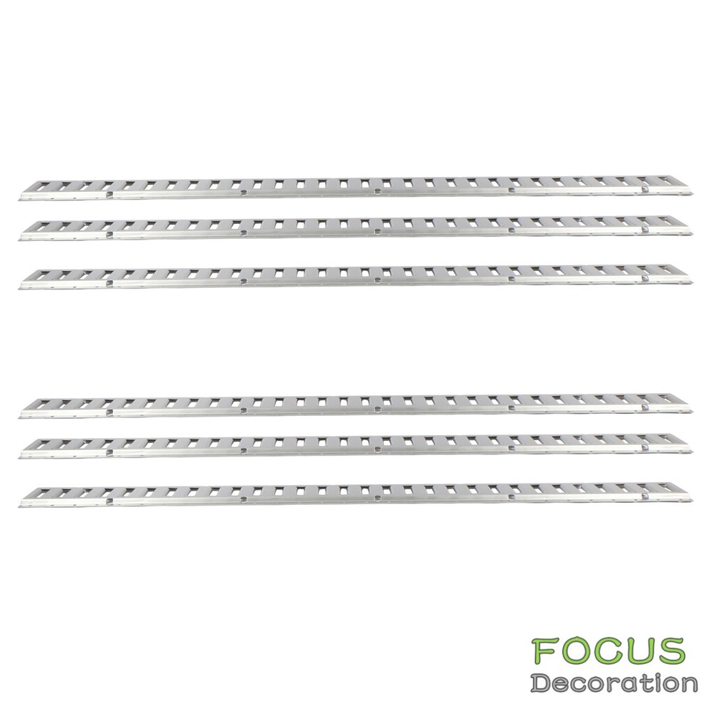 Flexible 6 Pack 5' E Track Tie Down Rail System Silver Heavy Loads Secure Cargo