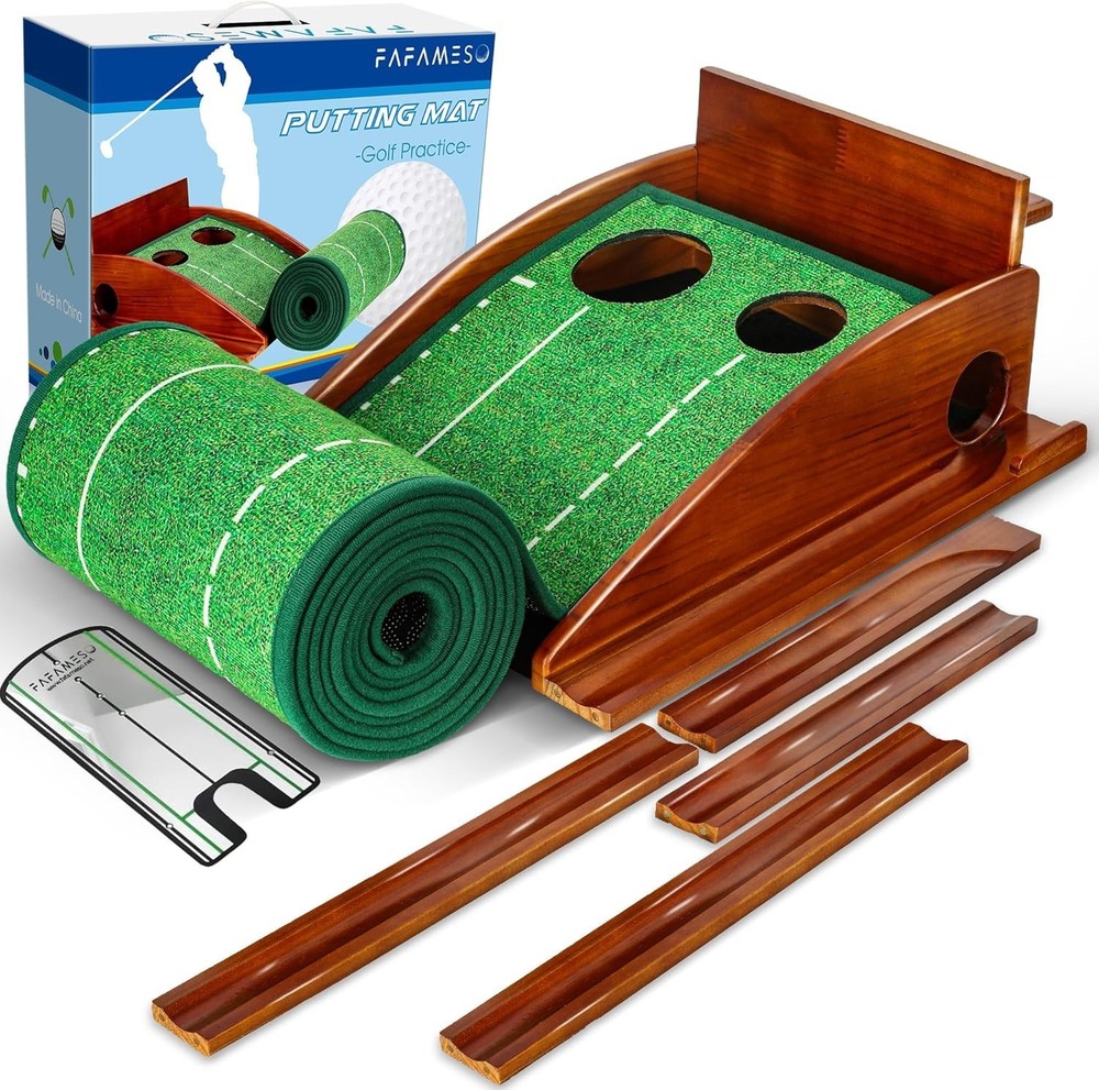 Versatile Indoor Golf Putting Mat - Effortless Ball Return & Skill Improvement
