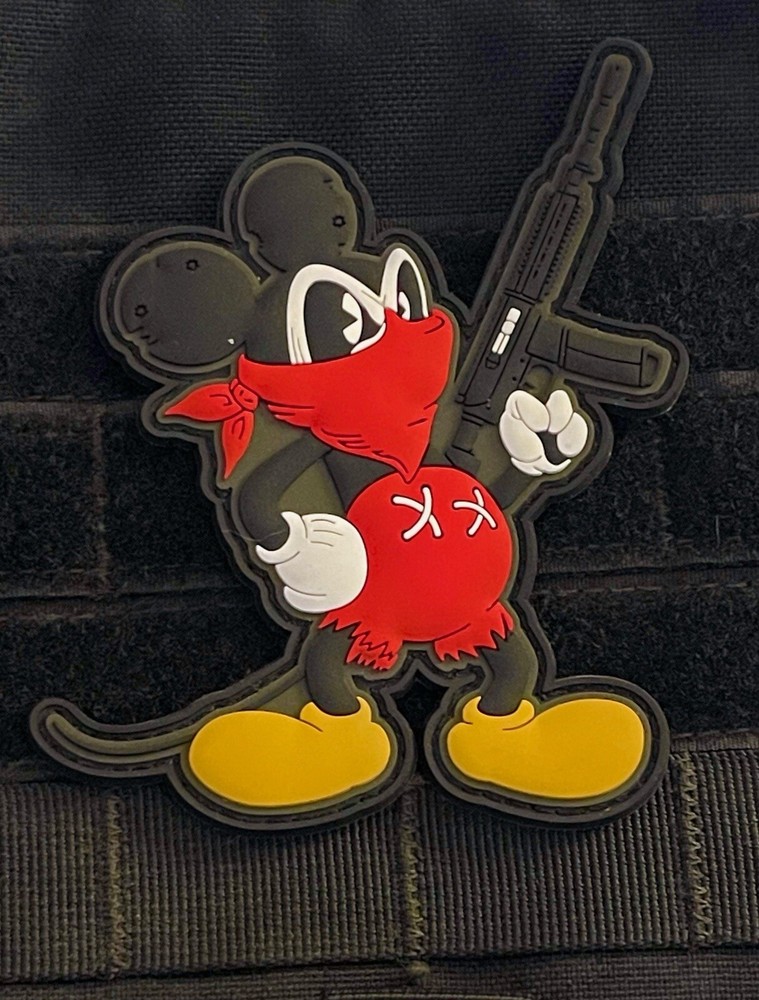 Machine Gun Mickey AR-15 Limited Edition Morale Patch with Hook And Loop Back