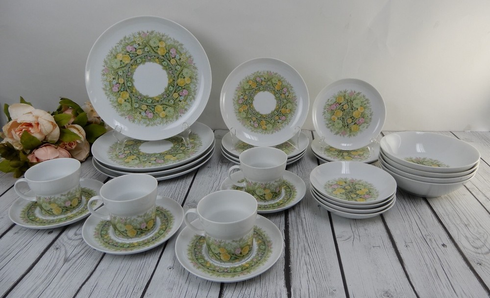27 Pc 7-Piece 4 Place Setting Noritake Younger Image "BIMINI" 6923 Pattern